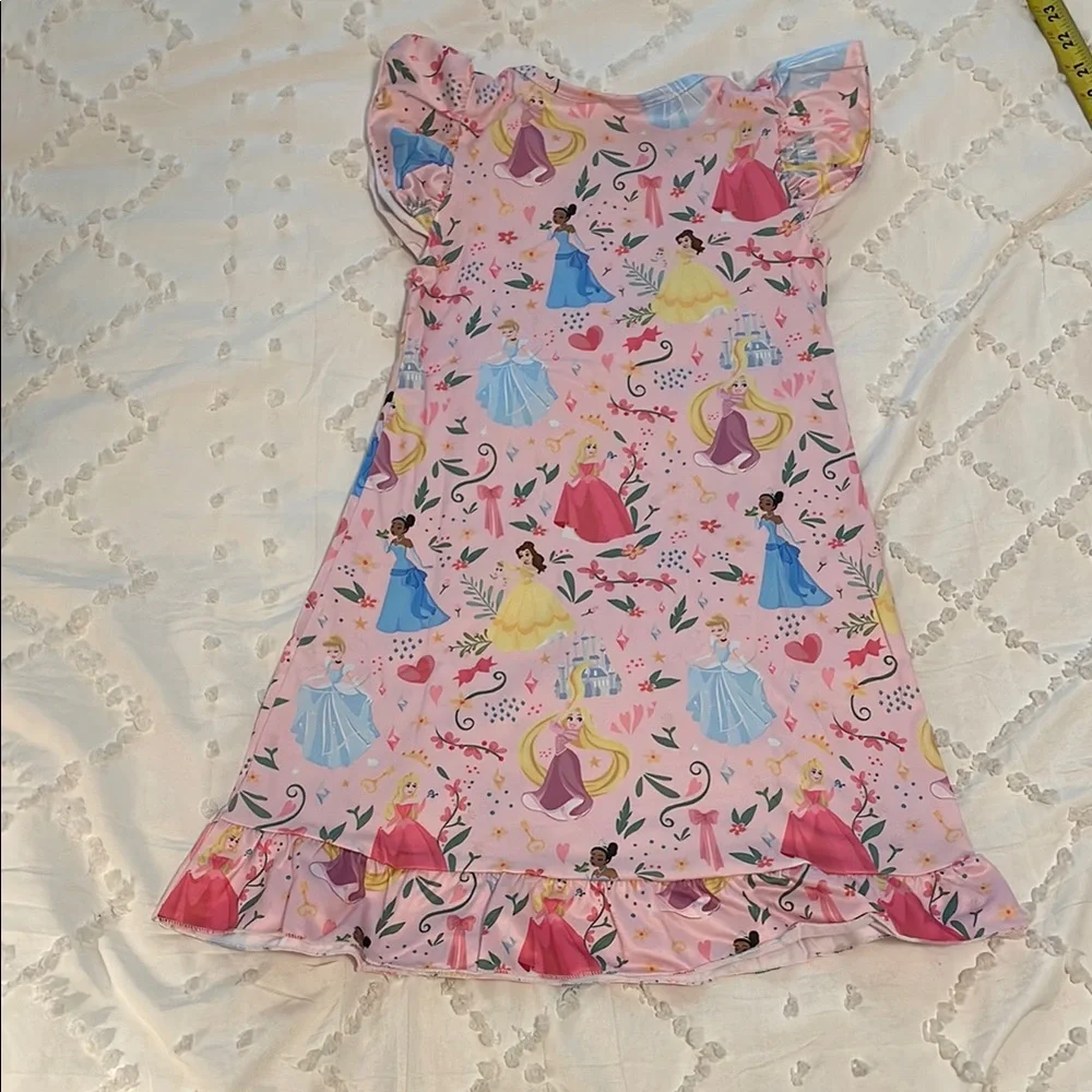 Disney Princess Pink and Blue Nightgown Pajamas with Cinderella belle and more